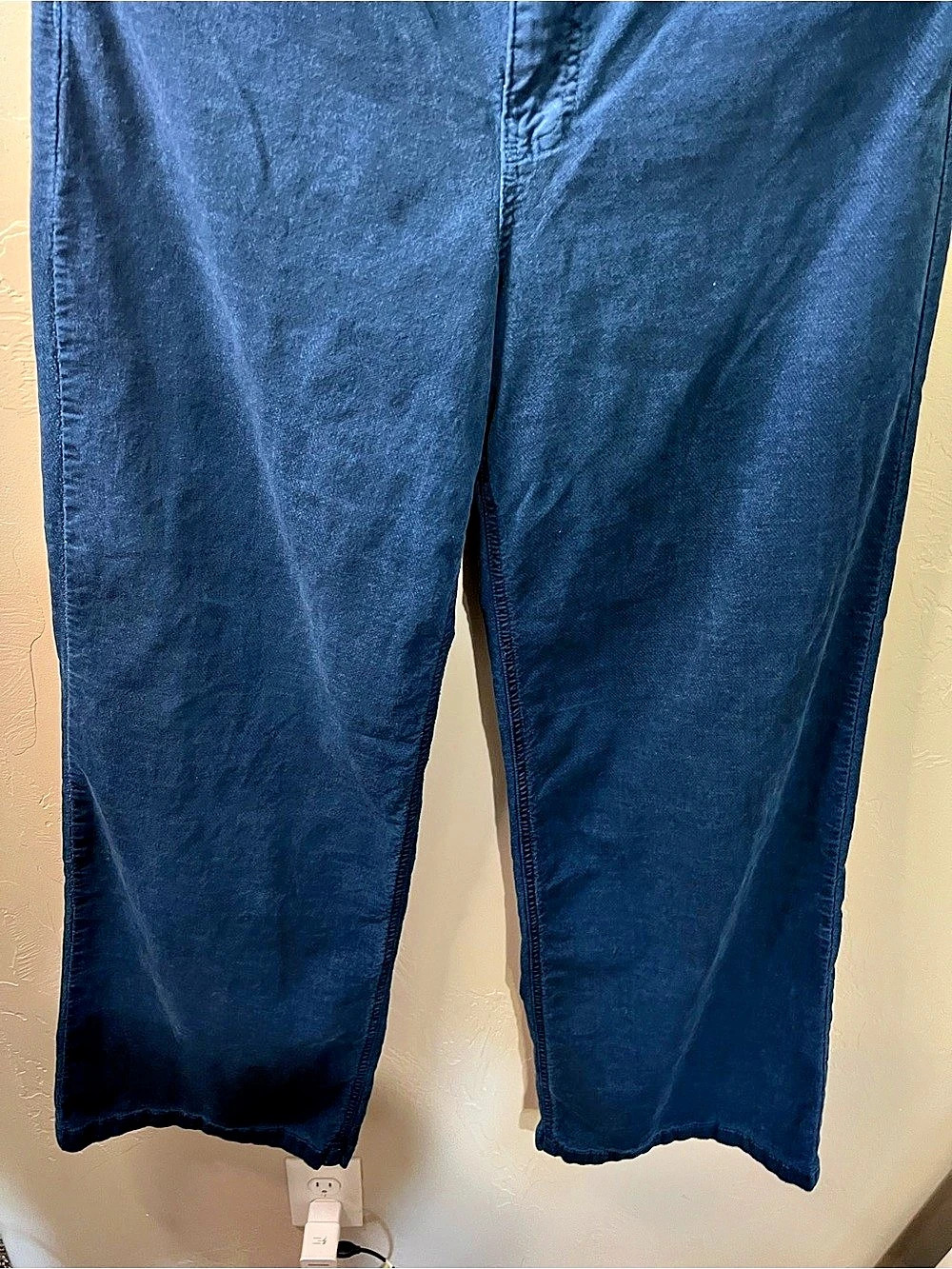 Kut From The Kloth Jean High Rise Wide Leg Elba Blue Corduroy Pants - Picture 4 of 11